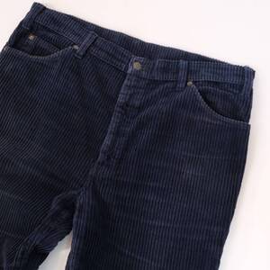 80s フランス製【 Levis 630 】リーバイス ビンテージ 太畝 コーデュロイ パンツ / ネイビー 紺 / W40 / USA 大きいサイズ ビッグ 古着