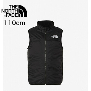 【K-20】 THE NORTH FACE　ノースフェイス　リバーシブルコージーベスト（キッズ）　 NYJ82345 ブラック・K サイズ：110cm