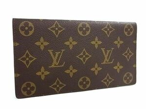 1円 ■極美品■ LOUIS VUITTON ルイヴィトン M62223 モノグラム ポルト シェキエ ダブル 二つ折り 長財布 ウォレット ブラウン系 AY8952