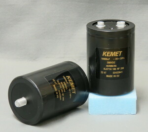 電解コンデンサー 2個セット KEMET ALS71A 183 NF 200 容量18000μF 200VDC 未使用品