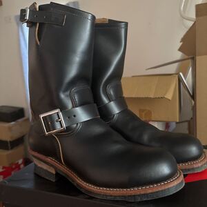 レッドウィング エンジニアブーツ REDWING USA製 ブーツ　9268 8.5D ブラッククロンダイク　茶芯