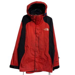 THE NORTH FACE ジャケット L レッド ブラック ノースフェイス ジップアップ マウンテンパーカー ロゴ 古着卸 アメリカ仕入 a701-7345