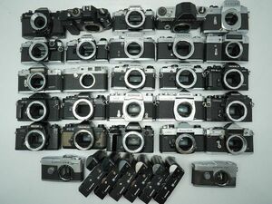 ★MF一眼など★TOPCON/PETRI/OLYMPUS/MIRANDA/YASHICA/Konica/RICOH/ 等 計:33点まとめ【ジャンク品】30122