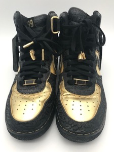 NIKE　ナイキ　AIR FORCE 1　HIGH SUPREME　エアフォース ワン　ハイ サプリーム　BLACK/BLACK-MET GOLD　27,5cm