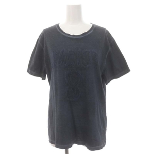 クリスチャンディオール Christian Dior JADIOR 8 embroidery Tシャツ カットソー 半袖 プルオーバー コットン タイダイ柄 M 紺