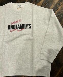 未使用　タグ付き　andfamilys アンドファミリー　スウェット　M