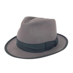 良好◆KNOX ノックスカシラ ハット ◆ グレー ウール100％ レディース 帽子 ハット hat 服飾小物