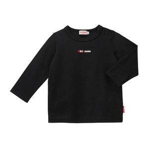 ミキハウス mikihouse ロゴ 長袖Ｔシャツ ブラック 130cm ロンT