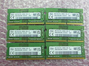 45 SK hynix ノート用 8GB PC4-3200AA 6枚セット 動作OK