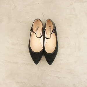 //レペット repetto *CLEMENCE ポインテッドトゥアンクルストラップシューズ 36/23.5*黒ブラック皮革靴(sh5-2312-15)【12L32】