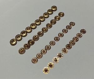 【送料無料】バネホック 10ｍｍ 薄いゴールド 10組 レザークラフト ボタン