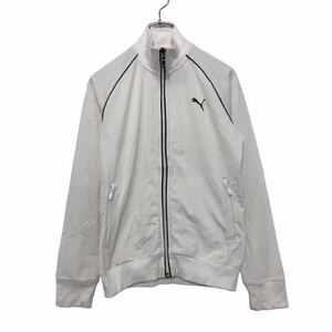 PUMA ジャージ レディース XL ホワイト ブラック プーマ ジップアップ ポケット ロゴ 古着卸 アメリカ仕入 a510-6225