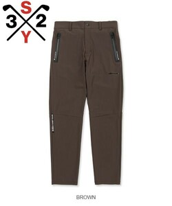 ☆新品未使用☆SY32 by SWEET YEARS GOLF カルビコ ハイストレッチ ウインド パンツ☆茶☆XLサイズ ウェスト84㎝☆SYG-22A16☆定価26,400円