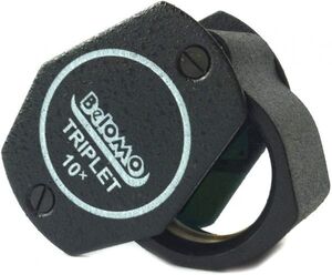 BelOMO 10x Triplet Loupe Folding Magnifier No Lanyard ベロモ 10倍 折りたたみ ルーペ トリプレット 鉱物 昆虫 植物 観察 宝石鑑定t