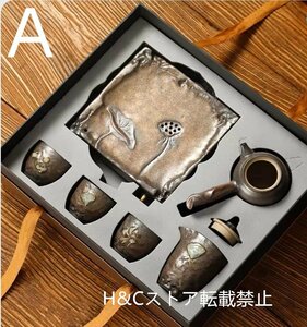 職人手作り 陶器 煎茶道具 茶壺 茶壷 急須 茶器 茶道具 6個セット