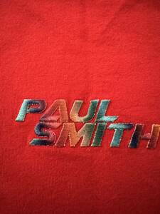 美品★ポールスミス半袖Tシャツ　刺繍　サイズL 赤レッドPaul Smith