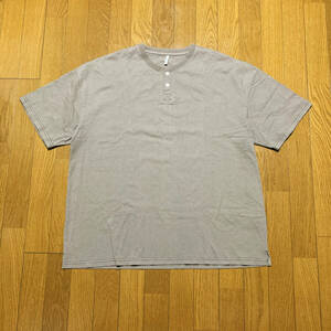 ●美品 The DUFFER of St.GEORGE ダファーオブセントジョージ Tシャツ ヘンリーネック GRY サイズL