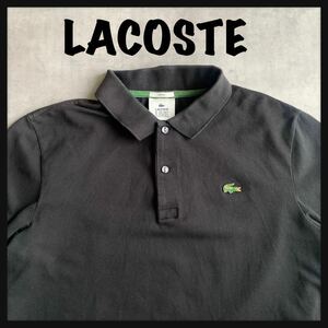 古着 ラコステ LACOSTE LIVE 半袖 ポロシャツ 鹿の子 ワニロゴ L!VE