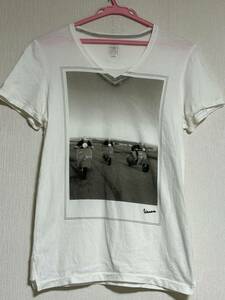 美品&希少　adidasVespa アディダス　ヴェスパ　コラボ　Vネック半袖Tシャツ