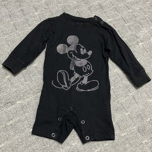 ミッキーマウス・ディズニー・ロンパース・カバーオール・スタッズ・MICKEY MOUSE・Disney・ヘビー服・キッズ・子供服・赤ちゃん・サイズ70