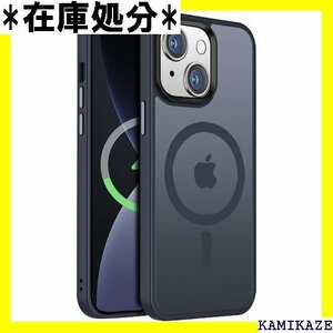 米軍規格・MagSafe対応 Gtsoho iPhon プホール付き イフォン13 / 14用 カバー ネイビー 34