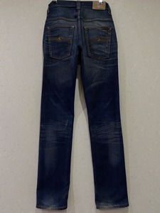 ※Nudie Jeans ヌーディージーンズ THIN FINN CRISPY CRINCLES ストレッチ デニムパンツ イタリア製 濃紺 31 　　 BJBB.A