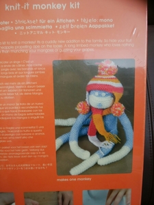 即決★英国 Knit-It monkey Kit◆ニットアニマル モンキーぬいぐるみキット◆8歳～