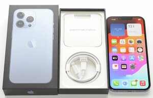 1円～送料無料 人気！美品 SIMフリーiPhone13 Pro 256GB シエラブルー MLUU3J/A バッテリー80% 5770