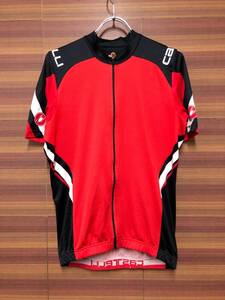 IJ497 カステリ CASTELLI 半袖 サイクルジャージ 赤 XL