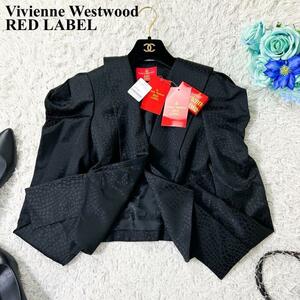 元17万 新品 Vivienne Westwood RED LABEL【圧倒的な高級感】ヴィヴィアンウエストウッド ジャケット クロコ ボウタイ ブラック M