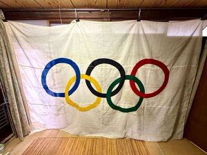 □□ 超レア品 入手不可？ 1964年 東京オリンピック 五輪旗 特大サイズ □□ 