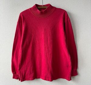 90s USA製 LANDS END モックネック スウェット L ランズエンド アメリカ製