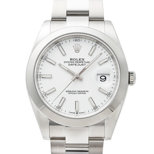 ロレックス ROLEX デイトジャスト 41 126300 ホワイト/バー文字盤 新品 腕時計 メンズ