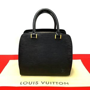 極 美品 希少品 LOUIS VUITTON ルイヴィトン ポンヌフ エピ レザー 本革 ハンドバッグ ミニ トートバッグ ブラック ノワール 58313