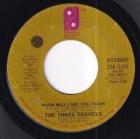 The Three Degrees - When Will I See You Again / Year Of Decision (B) SF-U532