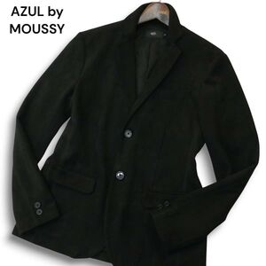 AZUL by MOUSSY アズール マウジー 秋冬★ フェイク スウェード★ アンコン テーラード ジャケット Sz.S メンズ 黒　A4T11962_B#N