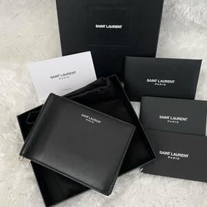 ★極美品★Saint Laurent サンローラン 財布 マネークリップ ブラック 