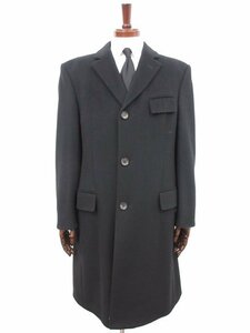 美品【グッチ GUCCI】48TDF0 カシミア20％混 肉厚生地 チェスターコート (メンズ) size48R ブラック イタリア製 □17MW3354□