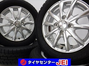 13インチ TOYO 155/65R13 4J+45 100 軽自動車 ムーヴ バリ溝 中古スタッドレスタイヤホイール【4本セット】送料無料(ASA13-0870)