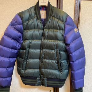 美品 モンクレール BRADFORD ブラッドフォード サイズ3 L グリーン&ブルー バイカラー ダウンジャケット MONCLER