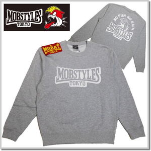 モブスタイルス MOBSTYLES MOB LOGO CREW SWEAT MOB0005-GRAY-M スウェット トレーナー クルー