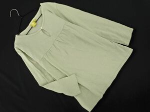 ネコポスOK AIGLE エーグル カットソー sizeM/薄緑 ■◇ ☆ eca7 レディース