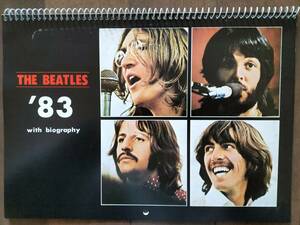 ★中古良品！THE BEATLES『1983年 カレンダー』非売品！東芝EMI景品 Discography付／他 1977年MMTチラシ等 即決！