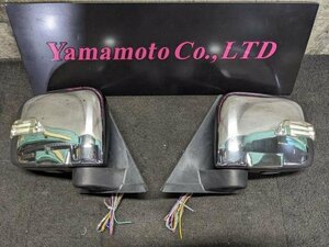 【Ｃ】スズキ　ソリオ　MA15S　ドアミラー　左右セット 社外メッキカバー付き　LED　動作確認済み