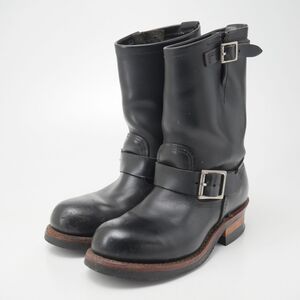 MH2023△USA製*レッドウィング/Red Wing Shoes*2268/エンジニアブーツ レザー ショートブーツ 靴*ブラック*USA5D（23cm相当）