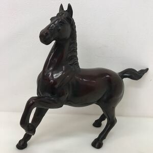 280　中古　馬の置物　躍動感あふれる跳ね馬　オブジェ　金属工芸　鉄製　アンティーク　インテリア　縁起物　約6kg