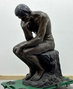 考える人 ブロンズ像 高さ約95cm オーギュスト ロダン Auguste Rodin 特大 銅像 像 KOM? レプリカ 西洋美術■兵庫県姫路市から 2354