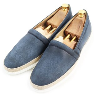 未使用品●TOD’S トッズ XXM0TV0W80ZML1 PANTOFOLA IMBOTTITA GOMMA RAFIA TV ヴィンテージ加工 レザースリッポン 希少大きめサイズ 11