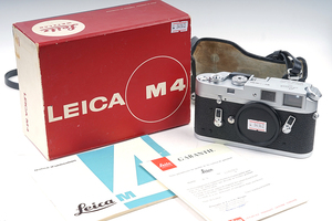 【コレクション美品】leica/ライカ M4 シルバー レンジファインダー カメラボディー 証書、箱付き #34362