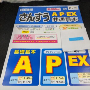 か-041 札幌市版 さんすうA・P・EX 前期 2年 日本標準 問題集 プリント 学習 ドリル 小学生 計算 テキスト テスト用紙 教材 文章問題※11